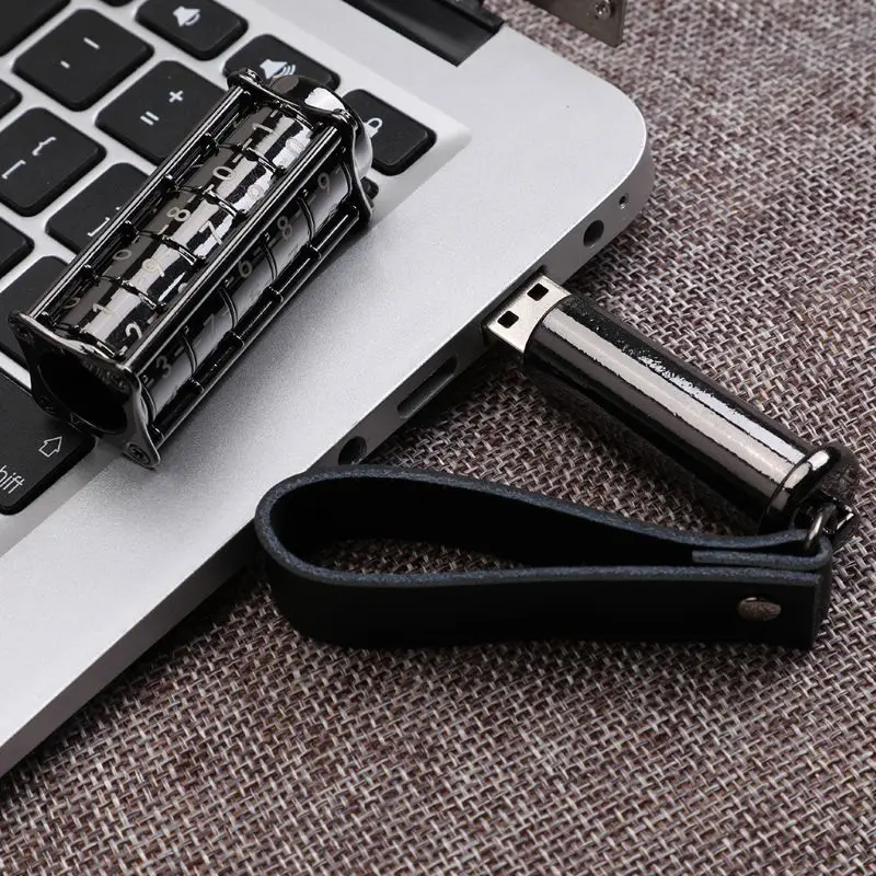 USB флеш накопитель металлический U Stick 32G 64G USB2.0 цифровой пароль для передачи