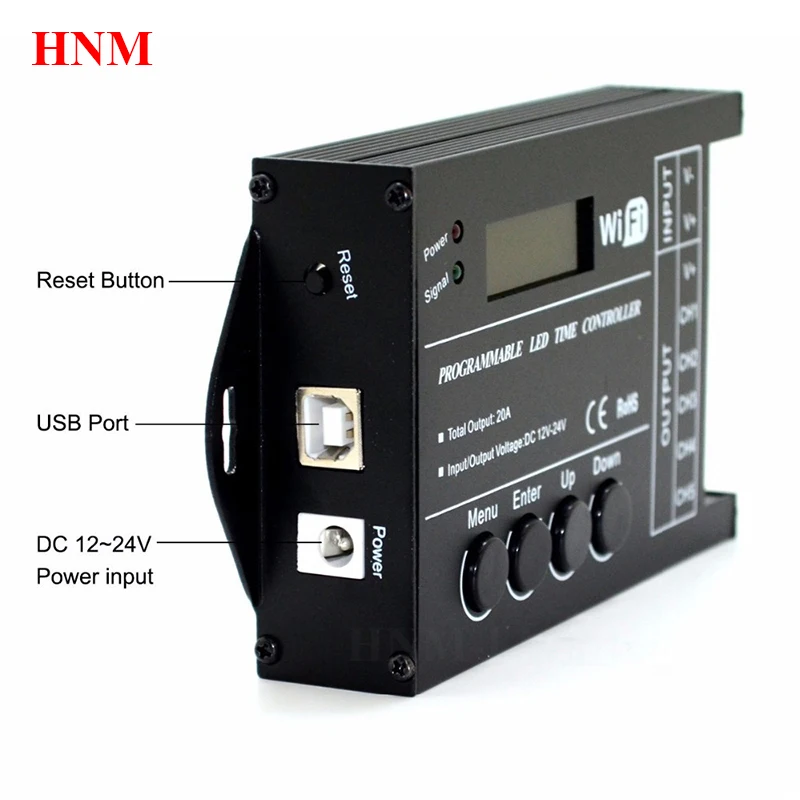 New WiFi TC421 Time Programable RGB LED Controller Dimmer TC420 DC12V 24V 5Channel Total Output 20A Aquarium Lighting Timer | Лампы и