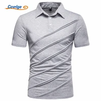 covrlge polo shirt business british style high quality mens short sleeve polo shirts plus size male poles solid tee shirt mtp110