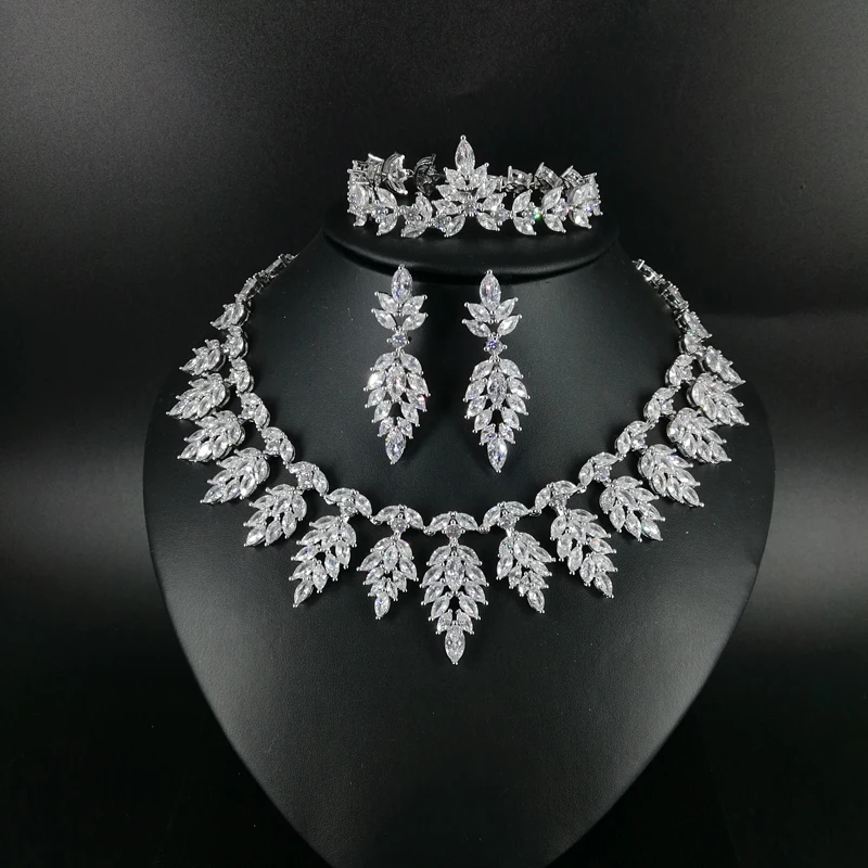 Новинка 2020 года модное винтажное циркониевое колье с кристаллами и серьги