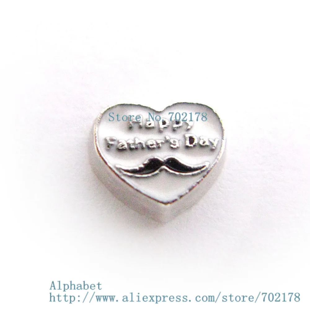 Новый дизайн Счастливого Дня отца DIY плавающий медальон стеклянный Шарм FC1310
