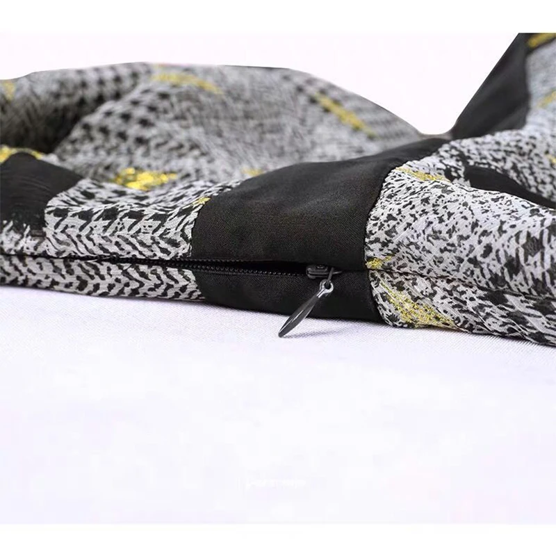 Сексуальное шифоновое платье с v образным вырезом и принтом тысячи птиц Новое