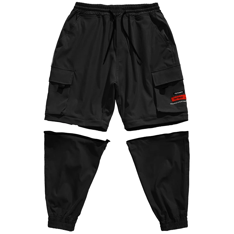 Хип хоп отстегивающиеся повседневные штаны мужские шаровары свободные джоггеры