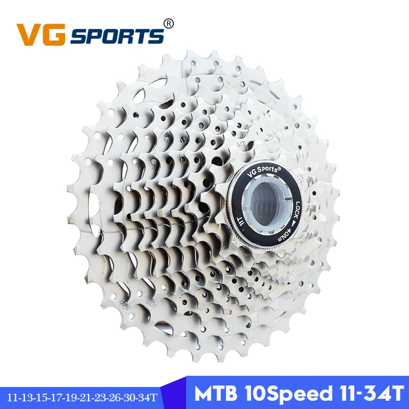 MTB 11-34T 10 скоростей кассета велосипедная Звездочка свободного хода cdg 10S горный велосипед свободного хода 36T Сверхлегкий 389g серебристый VG спортивный