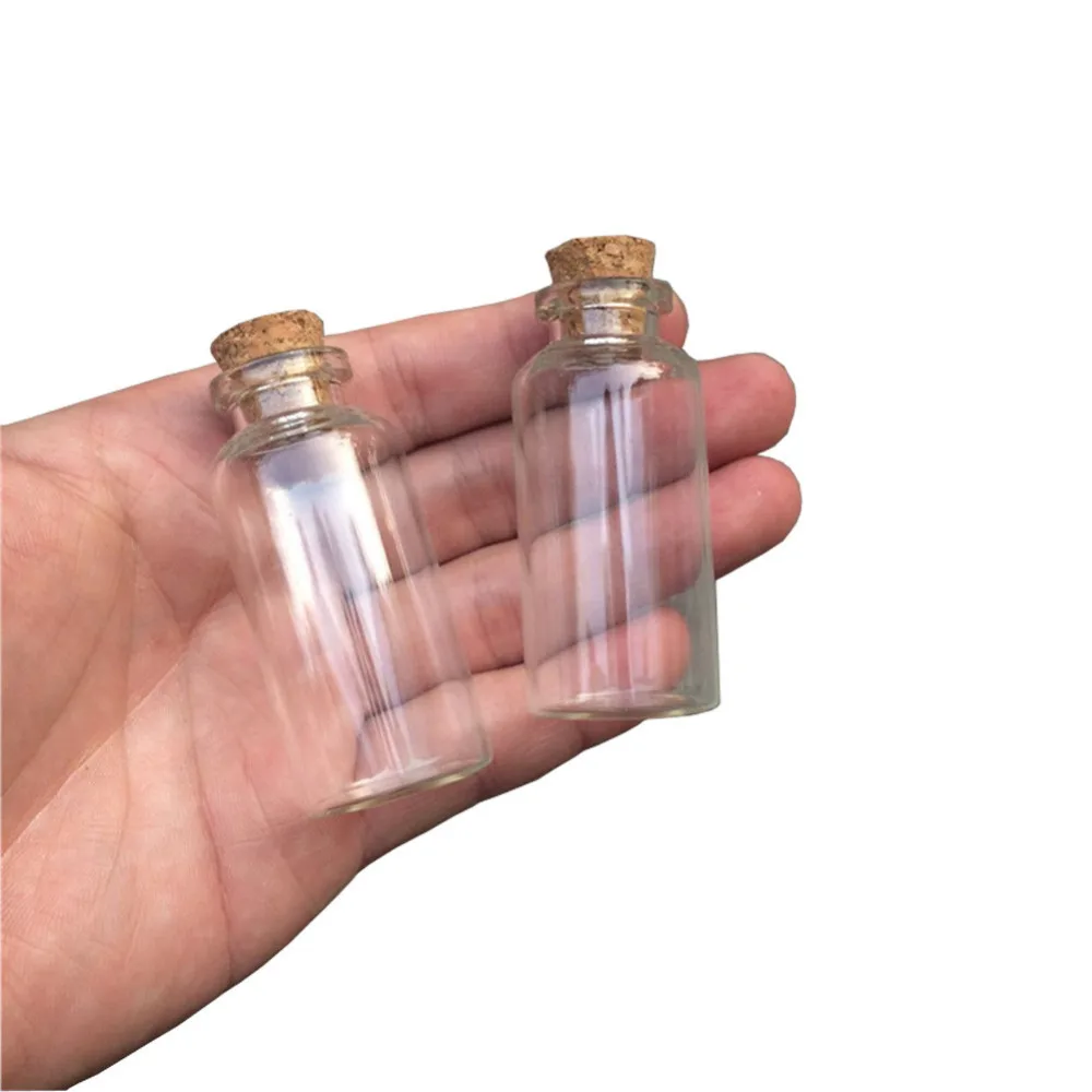 27x58x12.5mm 20ml Cute Mini Glass Bottle with Corks Small Glass Jars Gift Bottles 100pcs Factory Wholesale Wedding Wish Gift Jar