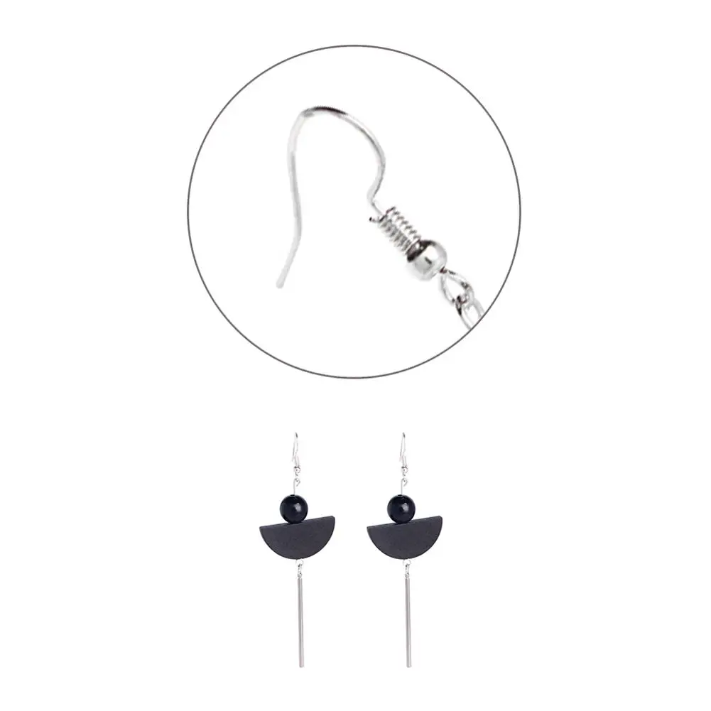 Elegant Black Drop Earrings Fashion Minimalist Long Tassel Wooden Jewelry For Women Accessories | Украшения и аксессуары