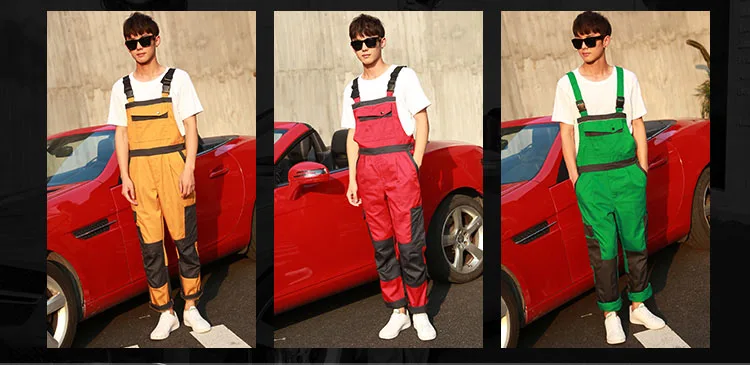Мужской комбинезон на лямках Модный без рукавов для ремонтников|uniform flash|fashion style t