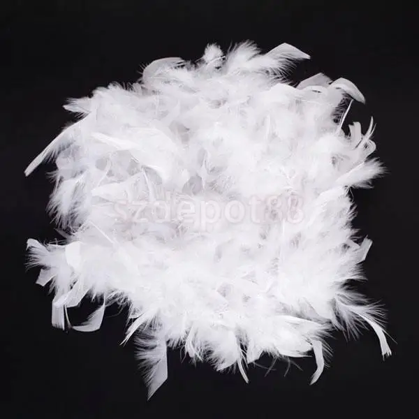 Белое перо боа пушистое Ремесло Украшение 6 футов в длину|fluffy feather boa|decorative