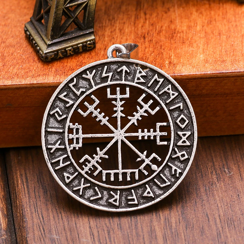 Vegvisir ожерелье подвеска с компасом Men Women Руна викингов JewelryDrop Shipping|Подвески| |