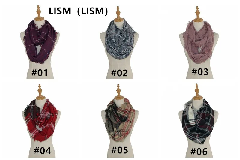 New ladies warm scarf autumn and winter fashion seven-color imitation cashmere checked | Аксессуары для одежды