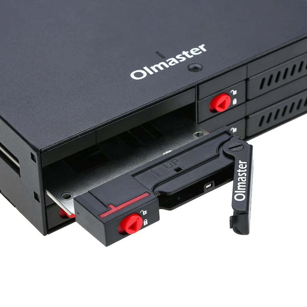 4 отсека 2,5 дюймов SATA HDD SSD жесткий диск мобиль, Мобильная стоечная плата с функцией блокировки ключа, поддержка горячей замены, высокая скорость 6 Гбит/с