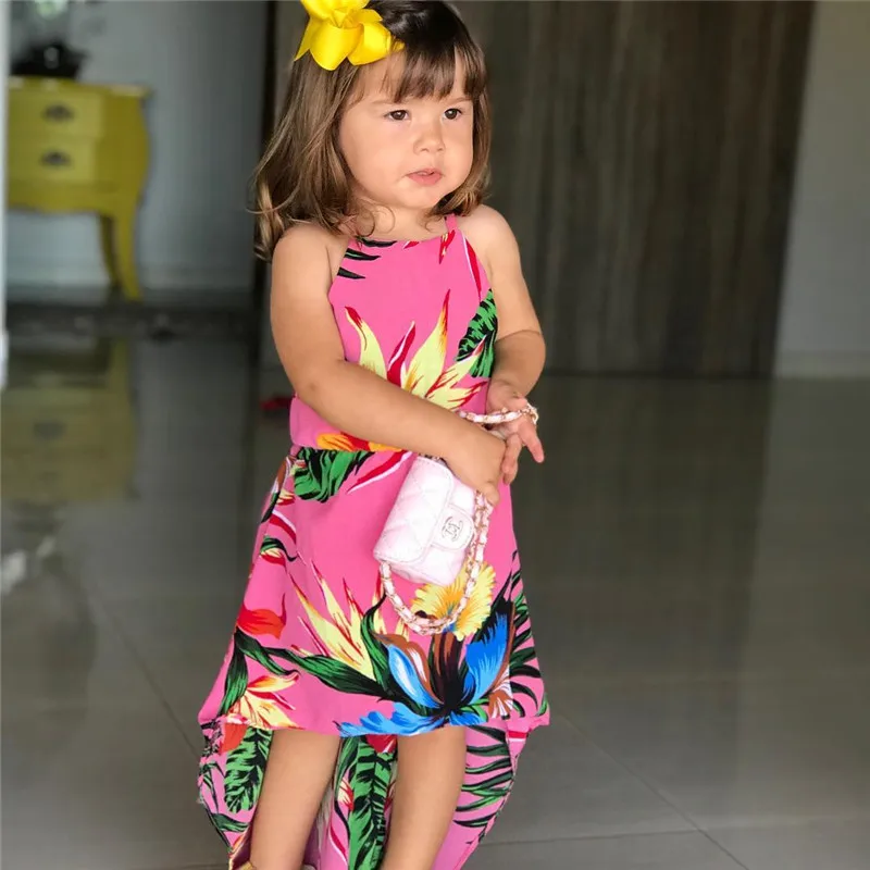 От 2 до 6 лет красные детские платья без рукавов с принтом для девочек небесные