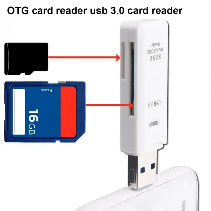 USB 3,0 SD кард-ридер адаптер высокоскоростной прочный для Micro SD SDXC TF GDeals