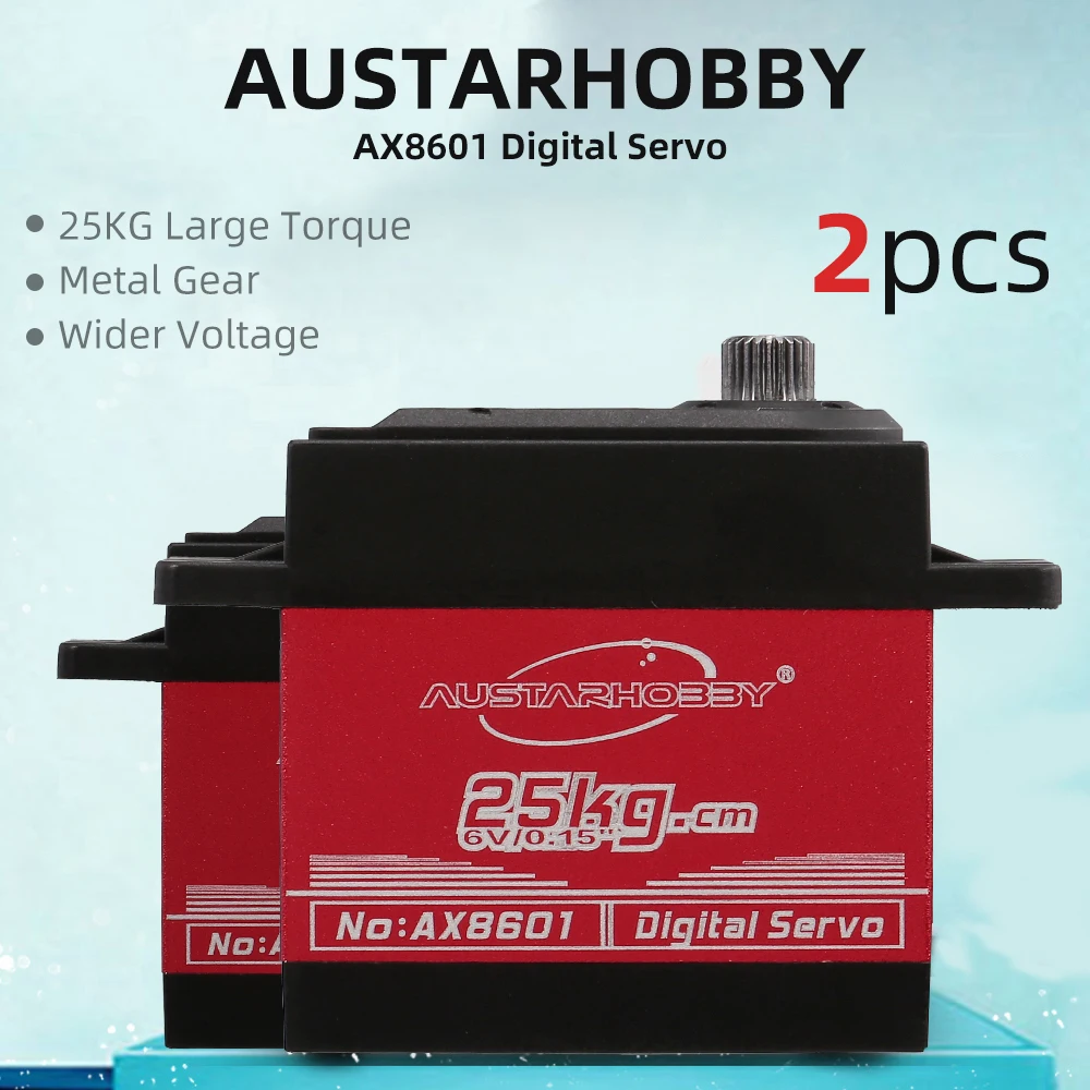 1/2 шт. AX8601 обновление Servo 25 кг металлическая Шестерни цифровой сервопривод с