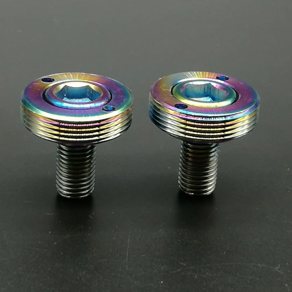 M8x15mm Rainbow Titanium Ti Bicycle Screw Chain Wheel Crank Bolt Extractor 1Pair/2Pcs | Обустройство дома