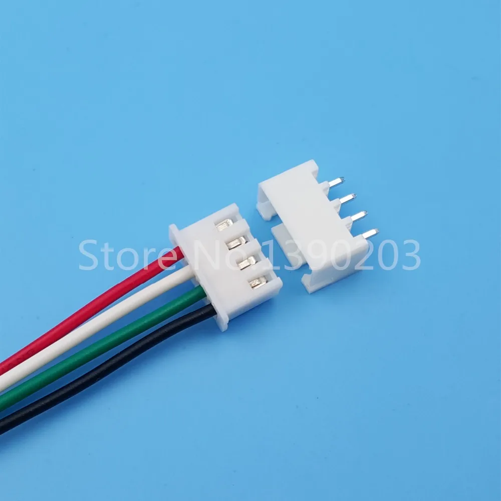 50 комплектов XH шаг 2 54 мм одноголовый 4Pin 4Way провод к разъему платы 15 см 24AWG с