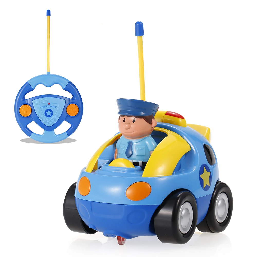 2-канальный Радиоуправляемый мультяшный автомобиль Полиция Электрический с