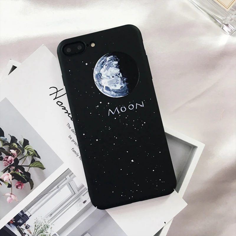 WMZSUCC Звездная ночь Moon Венера черно-белой печати PC Матовая Жесткий чехол для