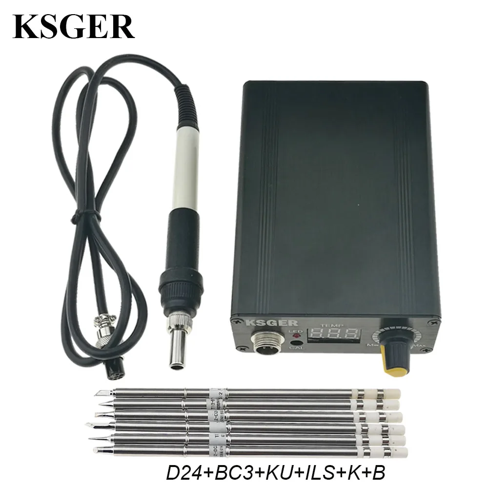 sets 7 KSGER T12 паяльник STC светодиодный T12-K DIY цифровой регулятор температуры электрический сварочный Утюг Наконечники припоя инструменты - Цвет: sets 7