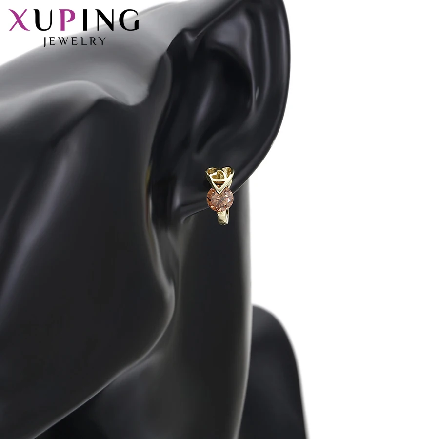 Модные элегантные уникальные дизайнерские серьги Xuping с узором в виде сердца для