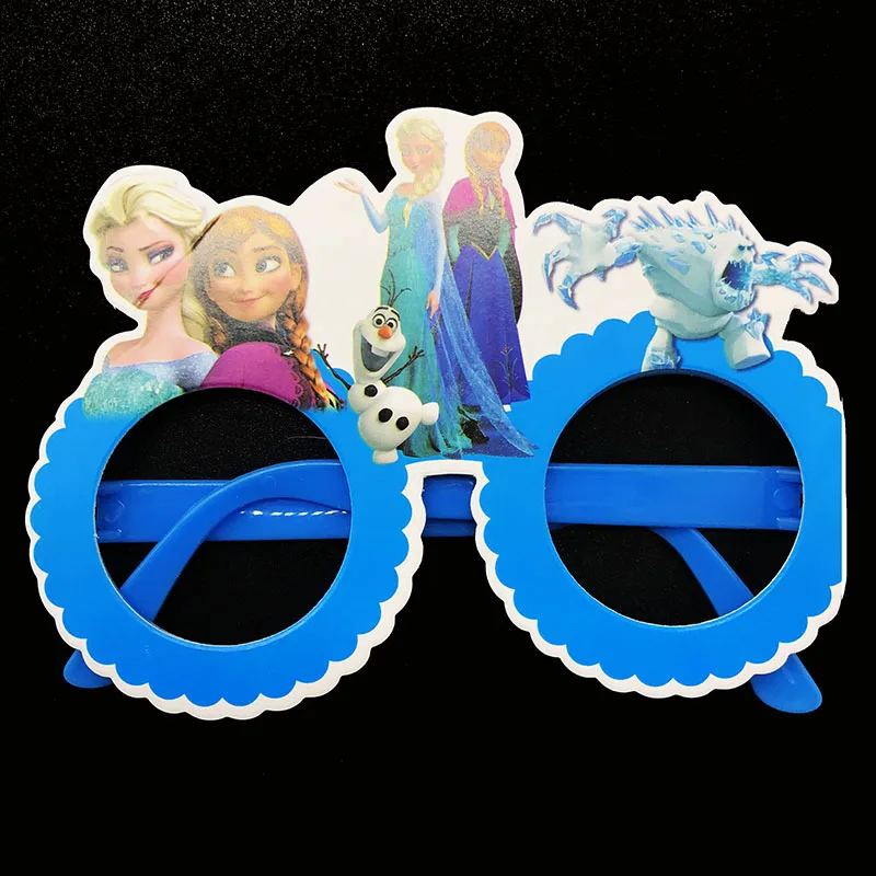Elsa and Anna 10 шт./лот детская очки рисунок «Hello Kitty» тематическая вечеринка на день рождения украшения рисунок «Hello Kitty» маски для лица Рисунок «Hello Kitty» пластиковые маски - Цвет: Elsa and Anna