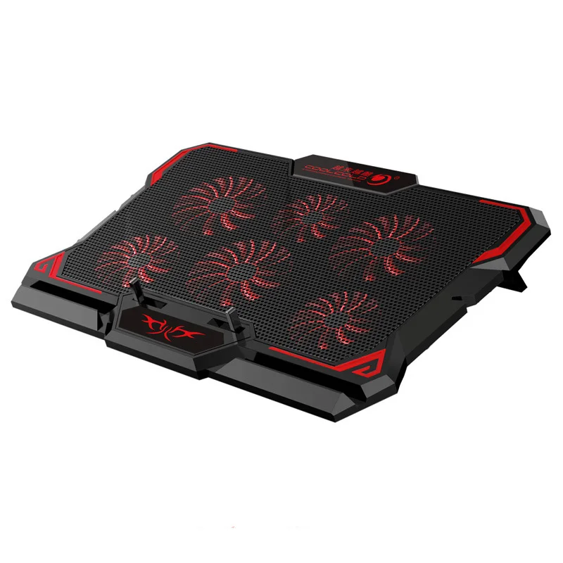 No Led Screen COOLCOLD, 15,6 дюймов, игровой кулер для ноутбука, шесть вентиляторов, светодиодный экран, охлаждающая подставка для ноутбука, подставка для ноутбука - Цвет: No Led Screen