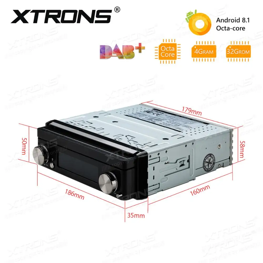 XTRONS Универсальный 7 ''Android 8 1 One Din радио автомобильный стерео DVD плеер DSP RCA USB 1080P