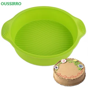 9 дюймов 28,5*24,5*6,2 см 175 г жественные круглые Форма 3D силиконовая форма для выпечки в штампов жаропрочные Инструменты для выпечки создатель прессформы выпечки разные цвета