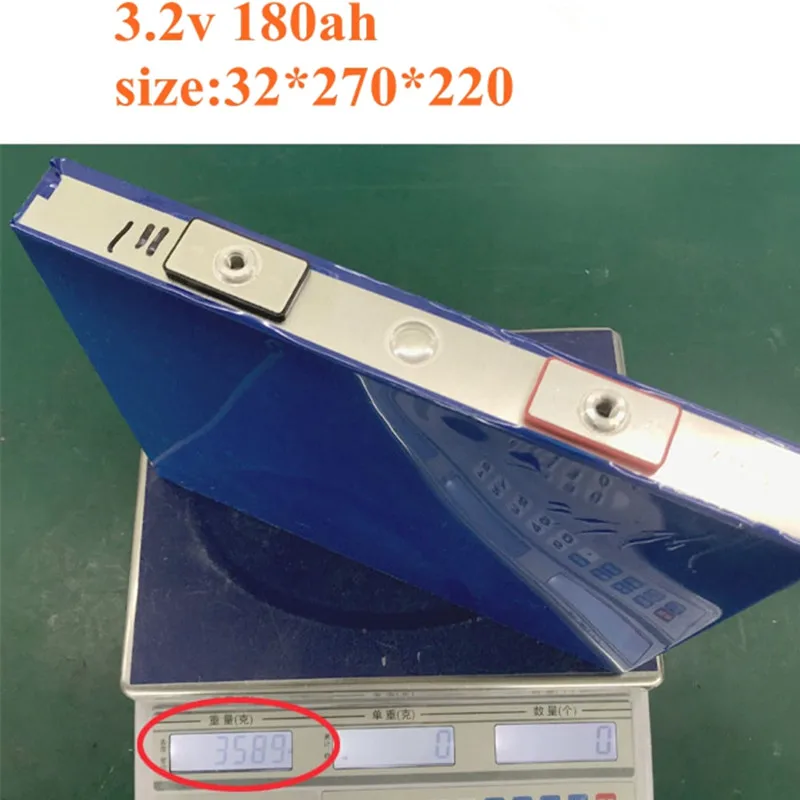 3,2 В LiFePO4 180Ah непрерывная 3C 540A разрядка Макс 5C 900A для 12 В солнечная батарея для хранения энергии Панель солнечных батарей