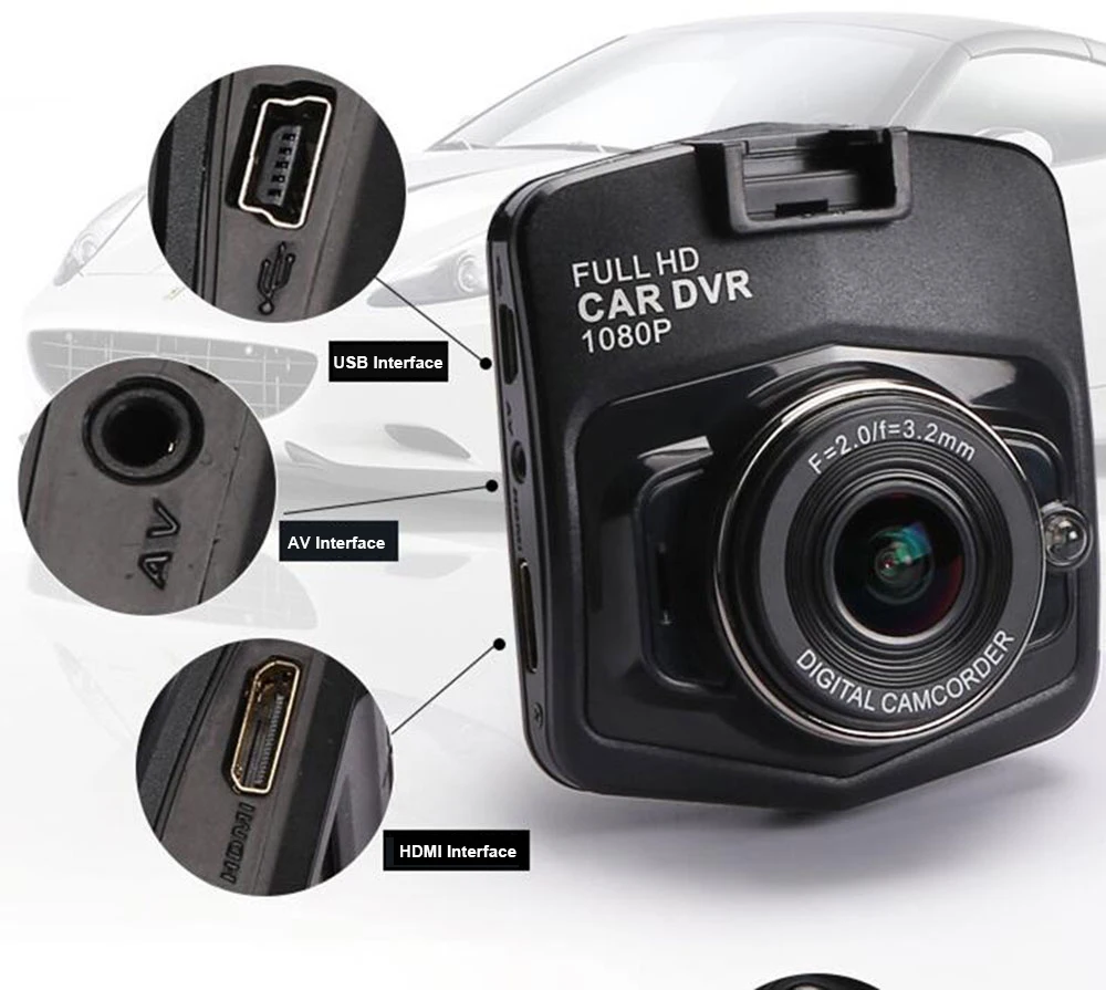 Мини автомобильная Dvr камера 2 4 дюйма Full HD 1080p рекордер Dashcam цифровой видео
