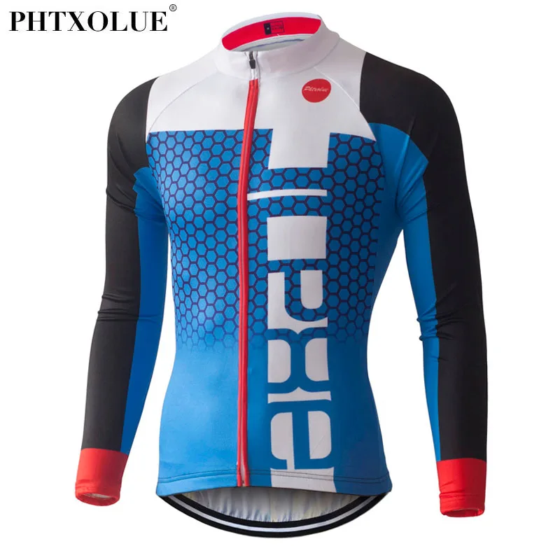 Мужские профессиональные вело-Джерси PHTXOLUE с длинным рукавом весенне-осенняя