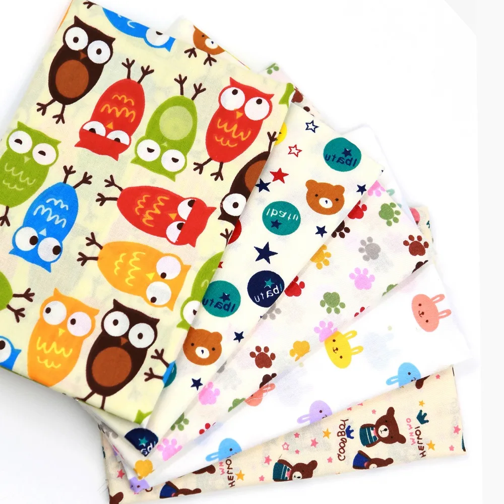 В 2017 году 5 шт. хлопчатобумажная ткань сова Медведь Кролик ноги толстые Quaters шитье
