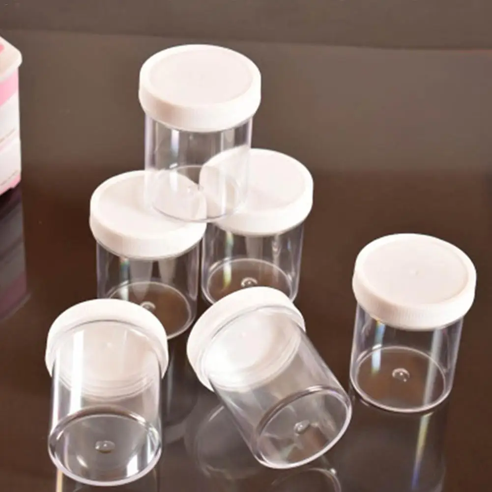 120/150ml PET Container Round Clear Jar Pot Storage Bottle For DIY Slime Clay Makeup Cosmetic Cream Nail Box Square With Lid | Дом и сад