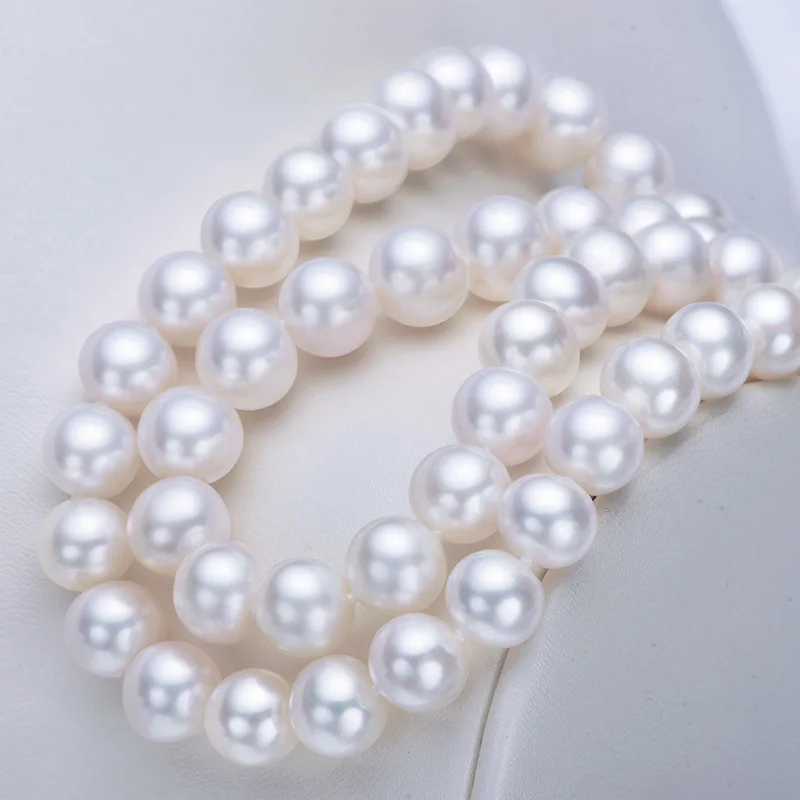 Цепочка с натуральным пресноводным жемчугом 9-10 мм | Украшения и аксессуары