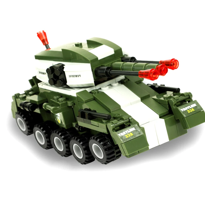 

6 в 1, Детский конструктор «Военные строительные блоки»