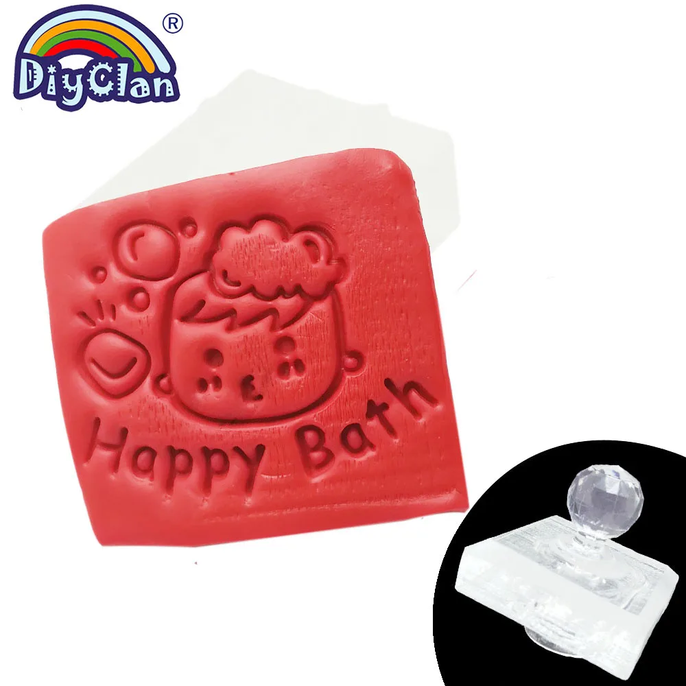 Happy Bath прозрачная для мыла штамп Новое поступление сделай сам инструменты