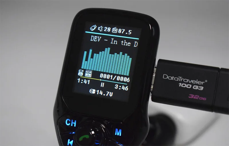 AGETUNR T43 1," TFT цветной дисплей Bluetooth автомобильный комплект громкой связи набор 3 USB порта QC3.0 Быстрая зарядка fm-передатчик MP3 музыкальный плеер