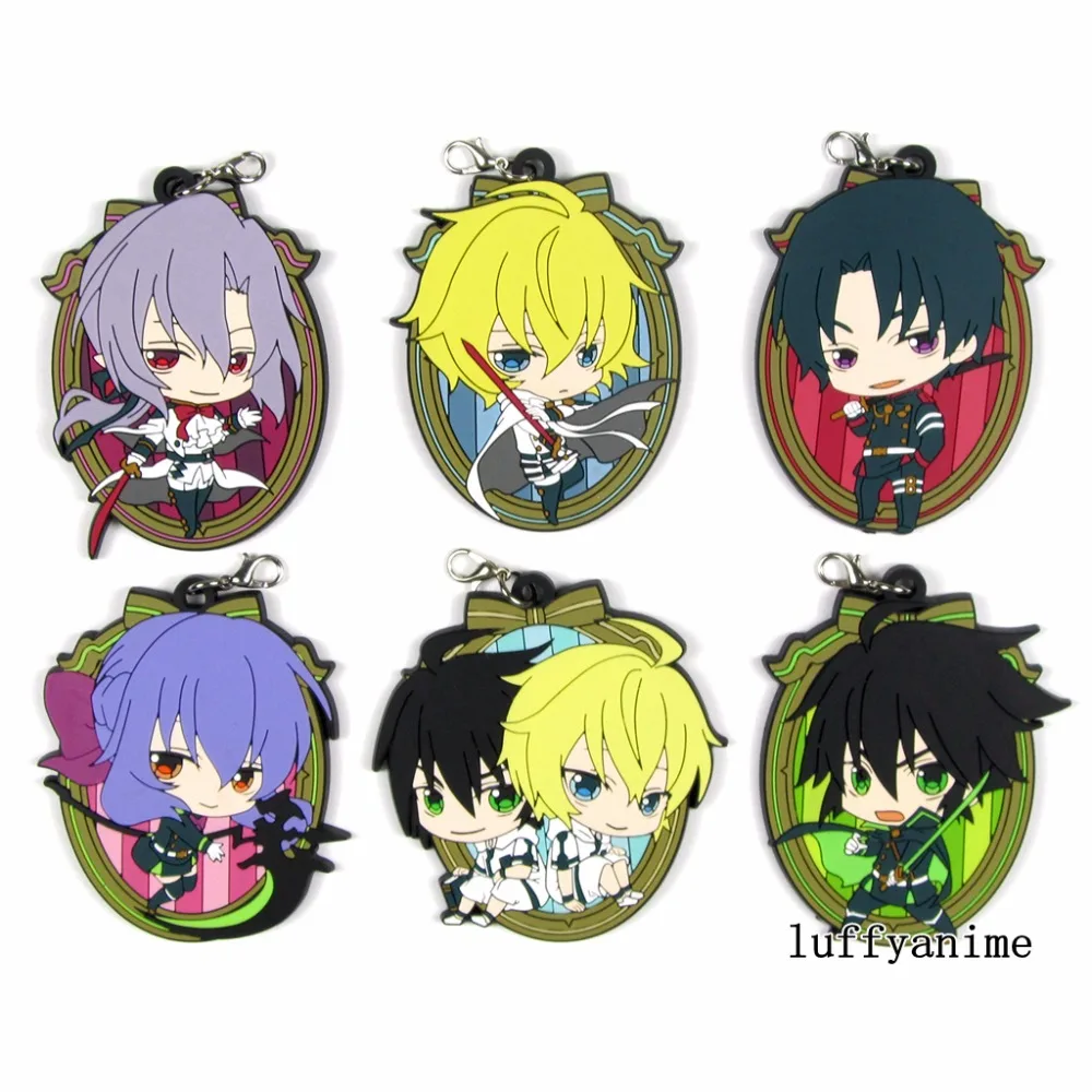 Seraph of the end резиновая подвеска Mascot owarino seraph Yuichiro Hyakuya Mikaela Ферид Батори брелок для