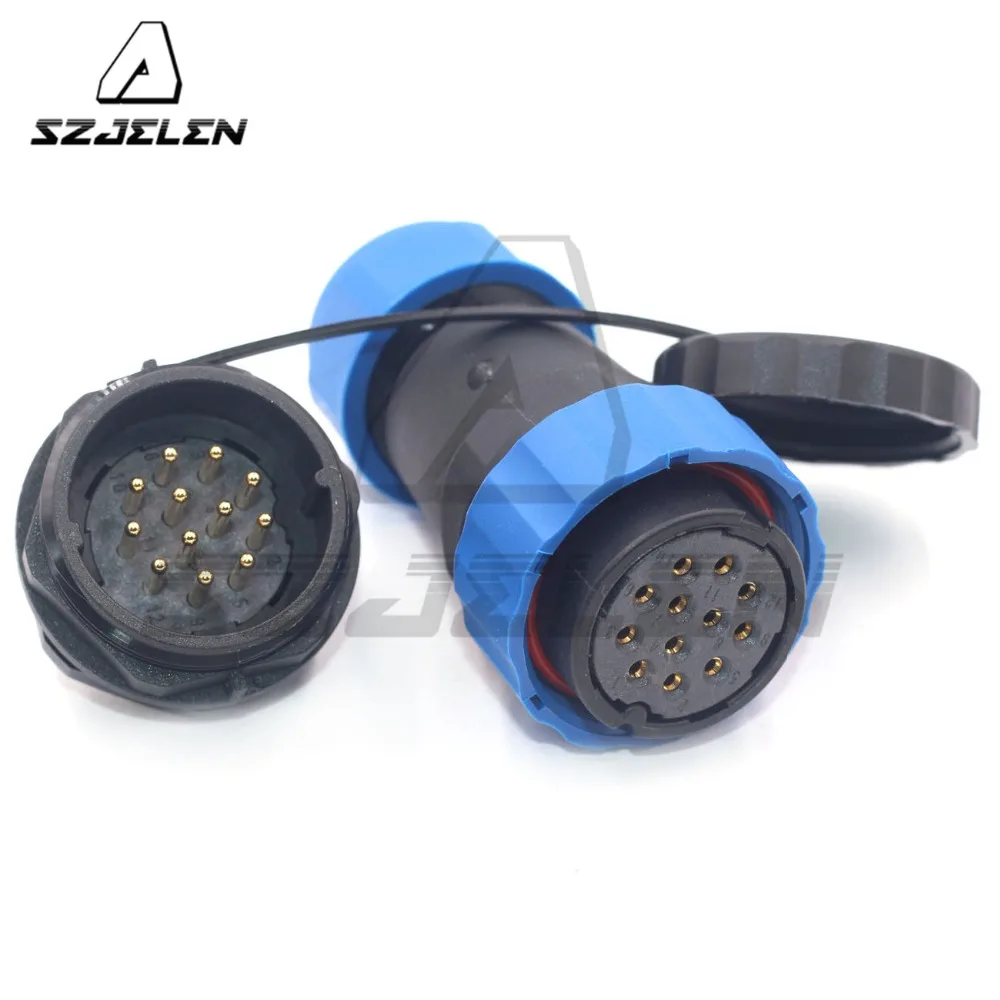 SD28TP-ZM 28mm 12pin Industrial Waterproof cable Connector Plug female and Socket male IP67 electrical Power connector | Обустройство
