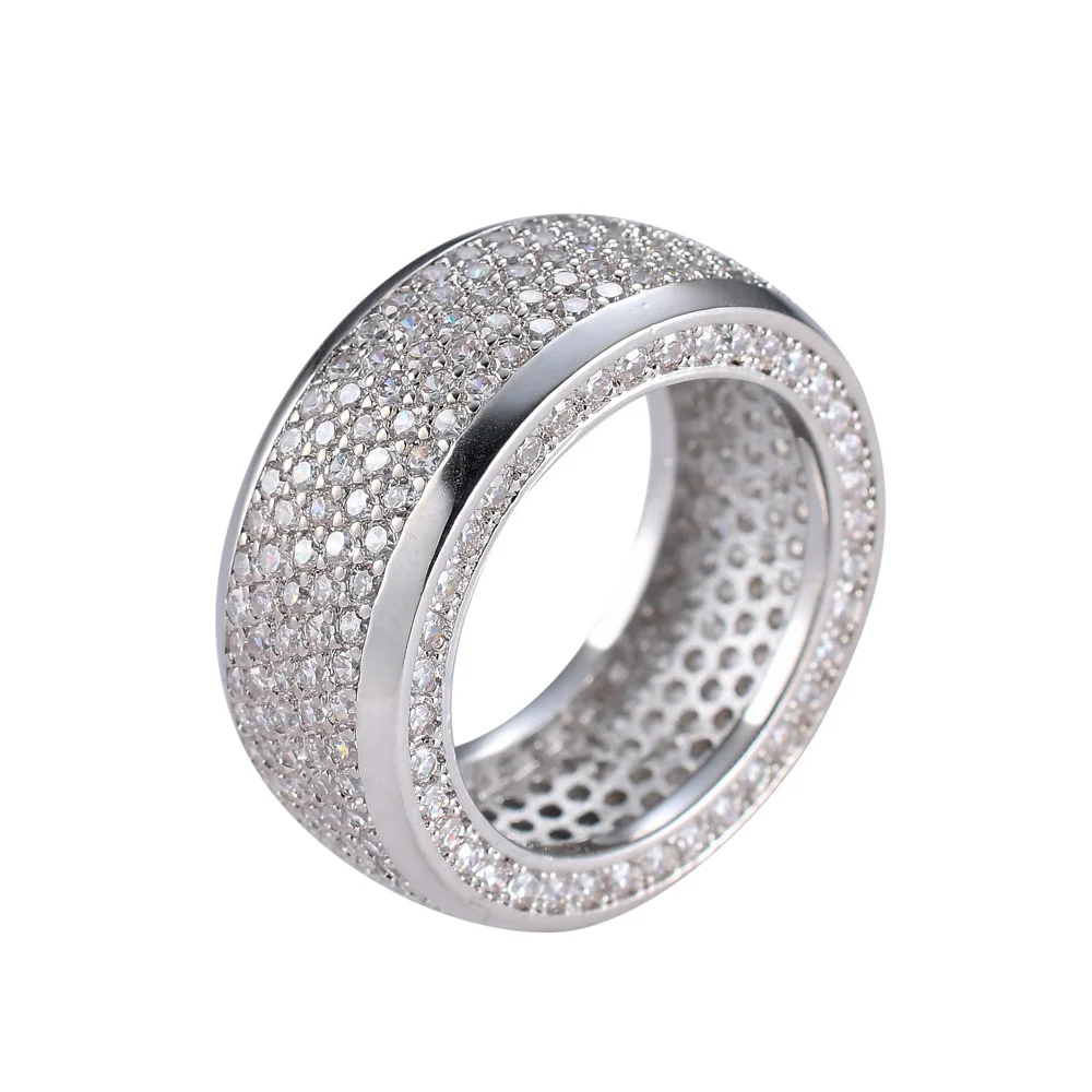 

Hip Hop Cubic Zirconia Rings Iced Out High Quality Micro Pave CZ Rings Women Men Finger Ring Bling Bling Jewelry