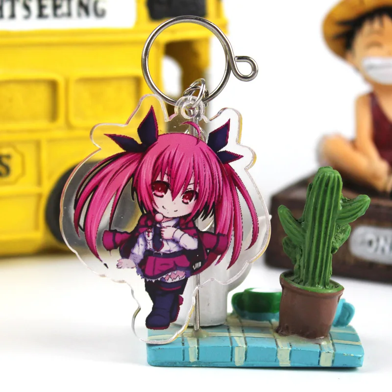 Аниме Дата живой косплей брелок мультфильм Yatogami Tohka Yoshino Itsuka Kotori автомобильный