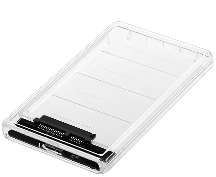 No Cable CHIPAL прозрачный 2,5 дюймовый HDD чехол Sata к USB 3,0 адаптер высокоскоростной ящик жесткий диск Корпус для samsung Seagate SSD 5 Гбит/с - Цвет: No Cable
