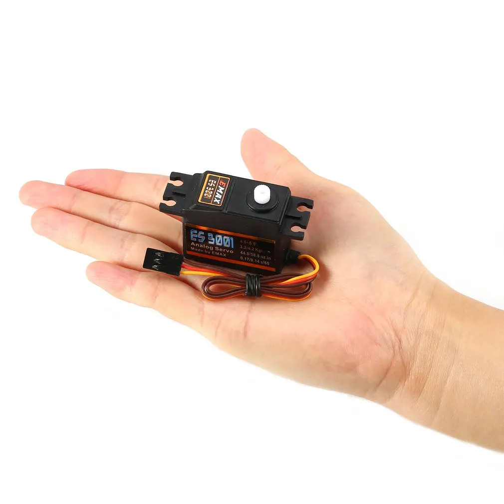 4 шт. EMAX аналоговые Пластик Шестерни Servo ES3001 8 V 6 2 кг 0 17/0 14 s/60 градусов для