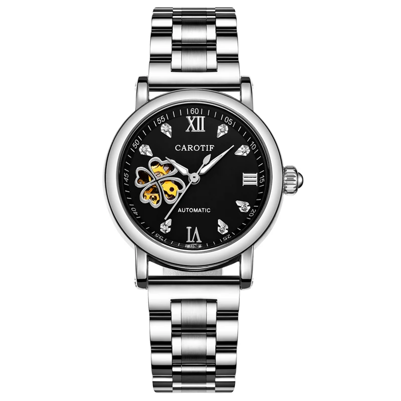 

Fashion automatic mechanical watches women stainless steel