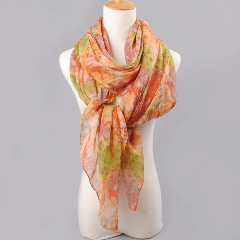 New Special Print Adult Thin Long Design Cotton Scarf Women's Autumn And Winter Bali Yarn Oversized Beach Towel DF1286 |