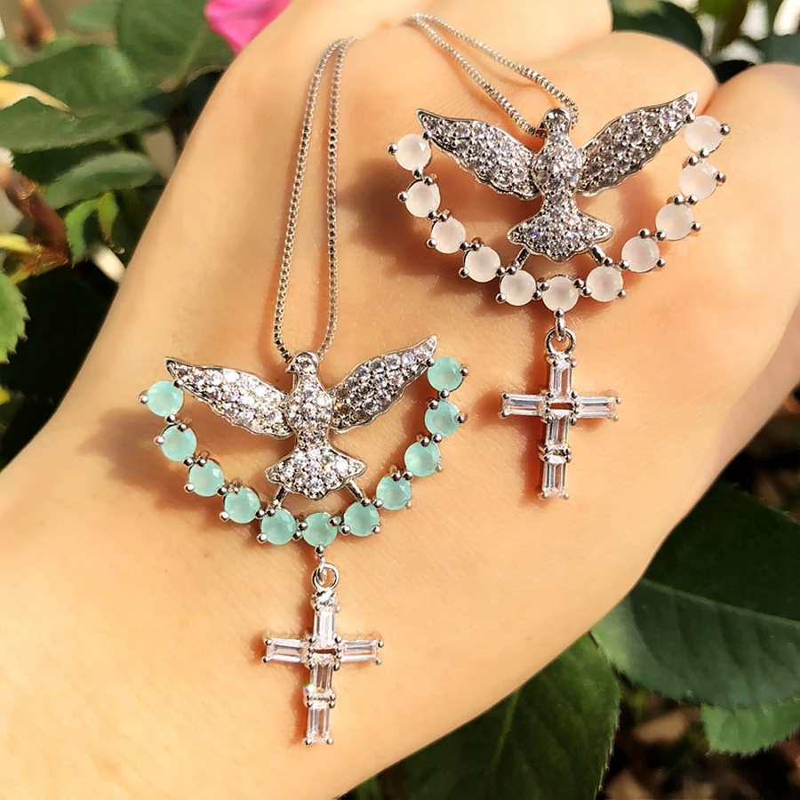 Животное орел большое ожерелье со свисающей подвеской для женщин Полный AAA