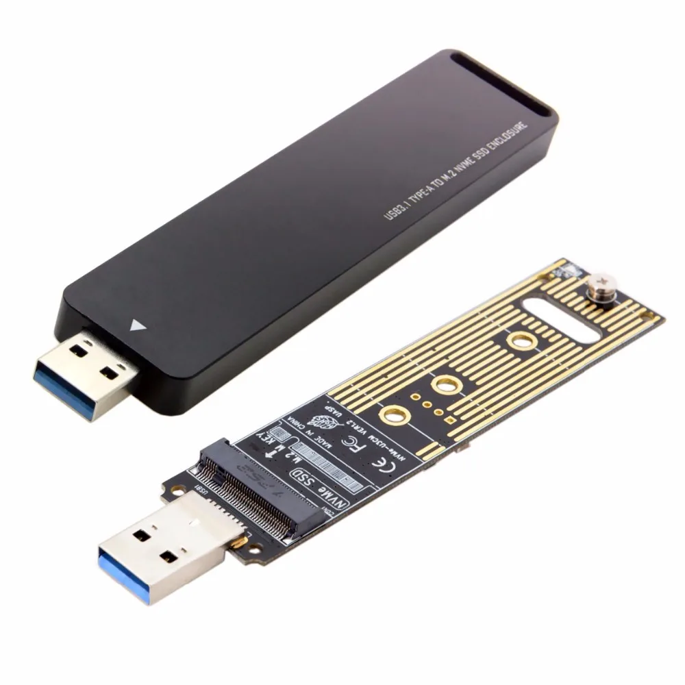 

Xiwai USB 3.0 to NVME M-key M.2 NGFF SSD External PCBA Conveter Adapter with Flash Disk Case