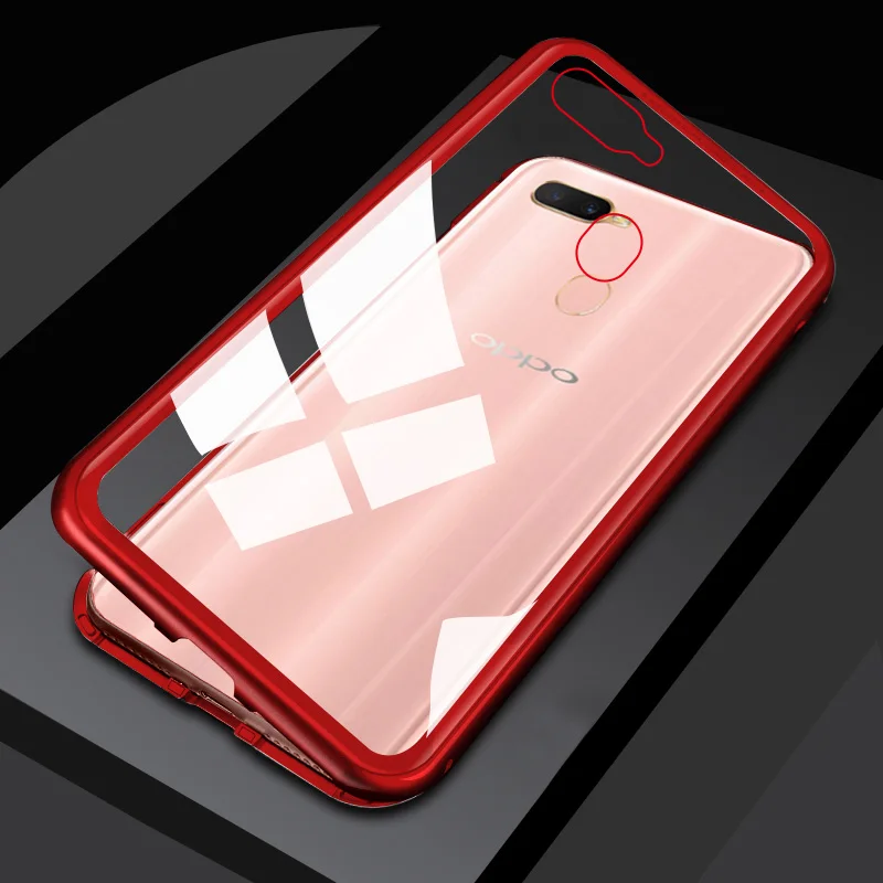 Магнитный чехол для телефона daTTap OPPO AX7 A7 с магнитной металлической рамкой