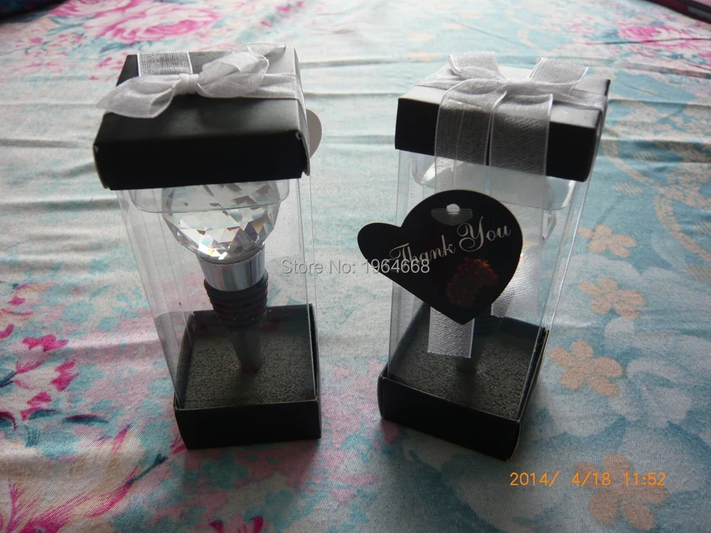 

wedding event party favor gifts and giveaways for guests--Vineyard Collection Crystal Ball Design Wine Stoppers 80pcs/lot