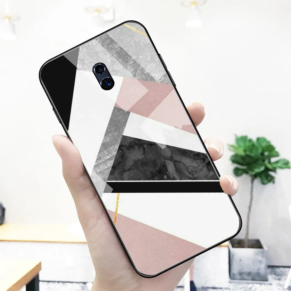 Для Oppo R15x чехол стеклянный задний Чехол под мрамор для R9 R9S R11 R11S Plus R17 R15 F9 Pro Find X A7X
